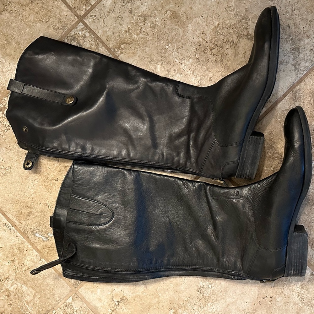 Black Leather Sam Edelman Boots